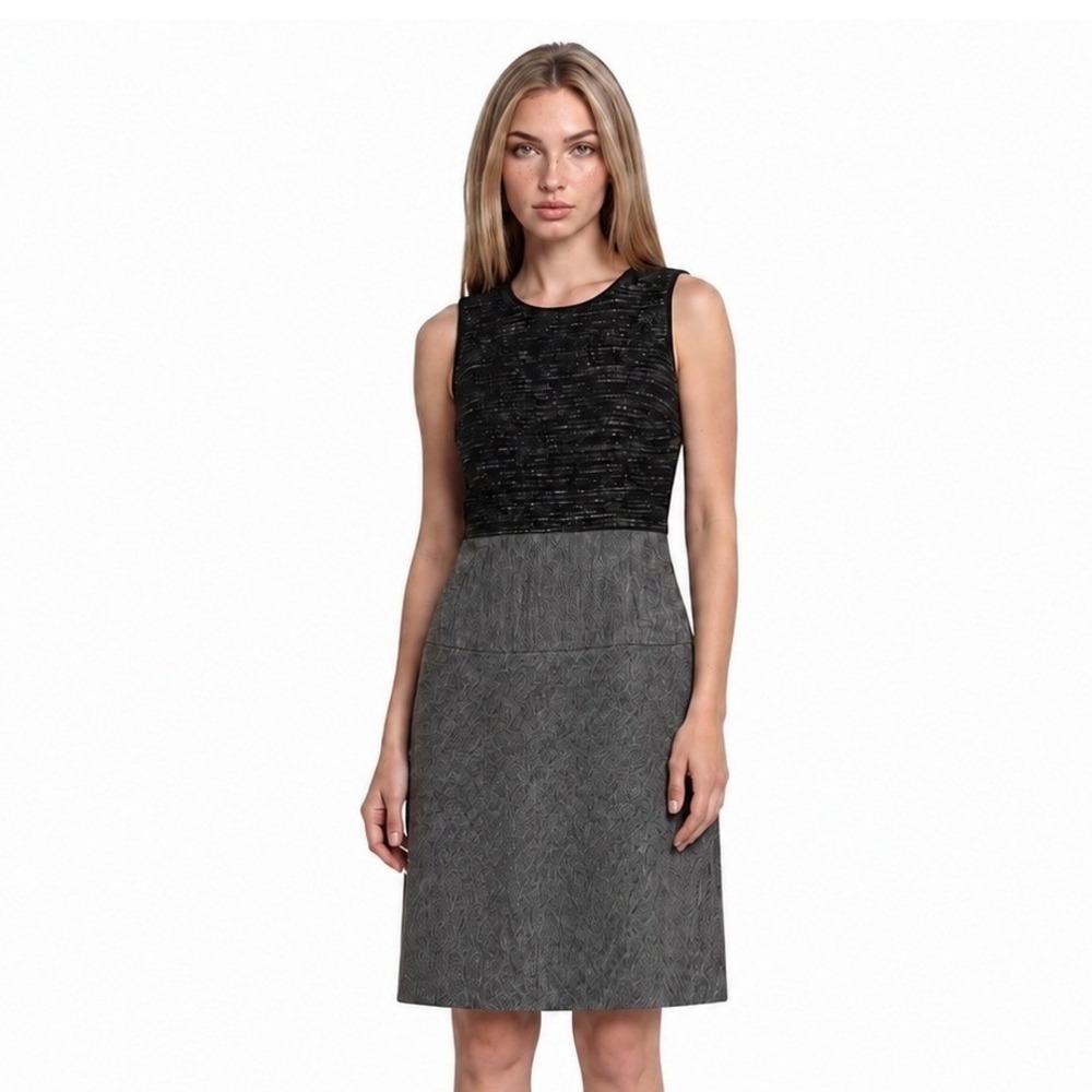 Brooks Brothers 346 Dress Women's Size 2 Black Grey‎ Tweed Wool Blend
